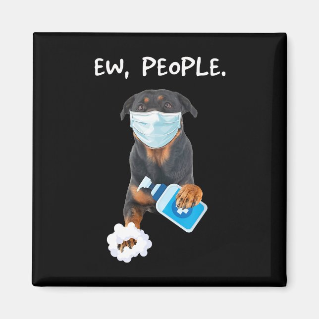 Aimant Roturtweiler Ew People Dog Wearing (Devant)