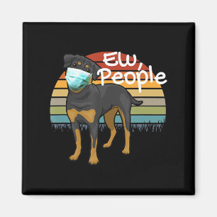 Aimant Rotweiler Chiot avec Masque - Personnes - Rottweil