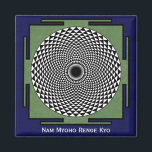 Aimant Roue de méditation de fleurs lotus<br><div class="desc">Nam Myoho Renge Kyo mantra Le sens littéral de Nam-myoho-renge-kyo est "Je me consacre au Lotus Sutra à l'enseignement de la fleur de lotus de la merveilleuse loi enseignée par Bouddha, connu sous le nom de Siddhartha Gautama ou Bouddha Shakyamuni Au 13ème siècle, un prêtre japonais appelé Nichiren a déclaré...</div>