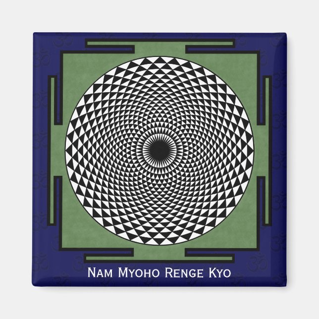 Aimant Roue de méditation de fleurs lotus (Devant)