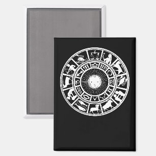 Aimant Roue zodiaque avec le soleil et les symboles d'ast