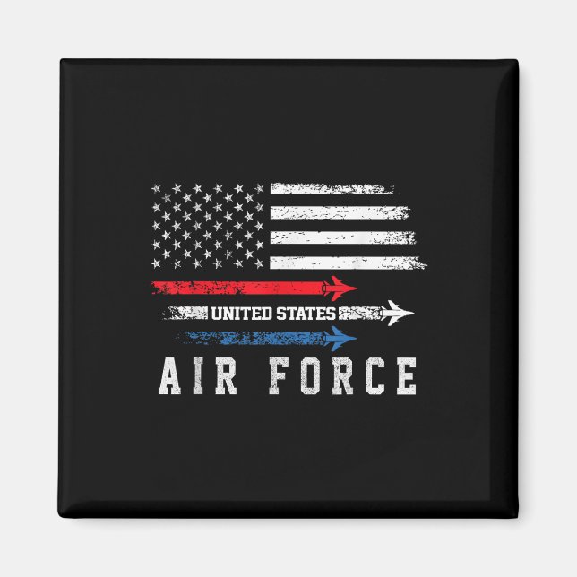 Aimant Rouge Blanc Bleu Air Force Vol Fier Américain Dans (Devant)