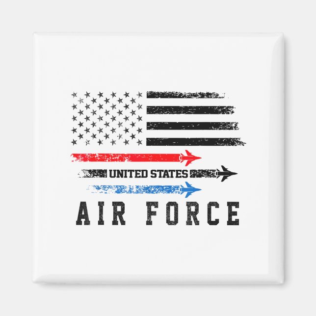 Aimant Rouge Blanc Bleu Survol de l'Armée de l'Air Fier A (Devant)