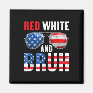 Aimant Rouge Blanc Et Bruh 4 juillet Garçons Ado patrioti
