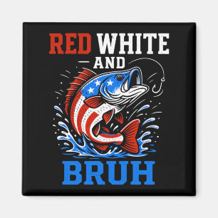 Aimant Rouge Blanc Et Frère Patriotique 4 Juillet B Poiss