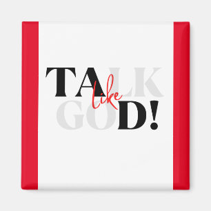 Aimant rouge, blanc et noir