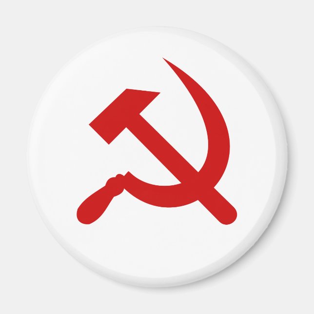 Aimant Rouge Communism hammer and Sickle (Devant)