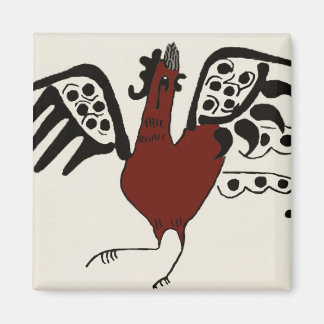 Aimant rouge coq