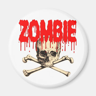 Aimant Rouge crâne Zombie