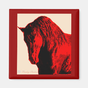 Aimant rouge de cheval