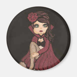 Aimant rouge de fille de Quantum Cutie de cap