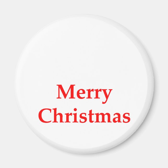 Aimant Rouge de Joyeux Noël les cadeaux de Zazzle de MUSÉ (Devant)