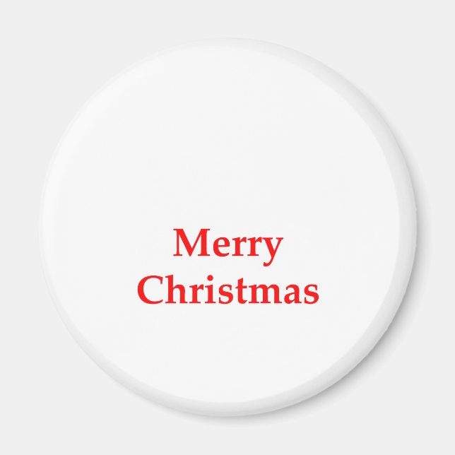 Aimant Rouge de Joyeux Noël les cadeaux de Zazzle de MUSÉ (Devant)