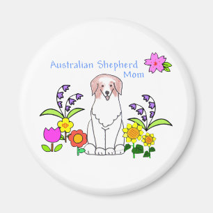 Aimant rouge de maman de berger australien