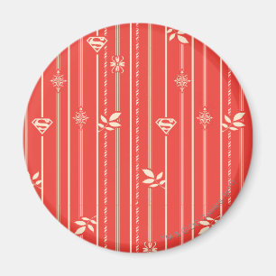 Aimant Rouge de motif de feuille de Supergirl