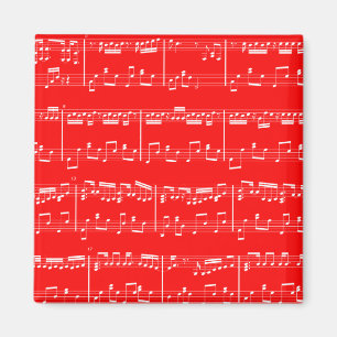 Aimant rouge de musique de feuille