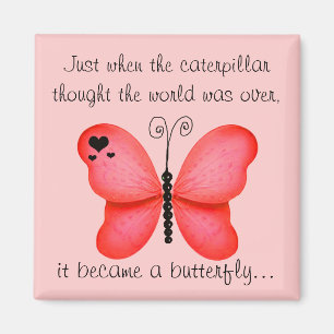 Aimant rouge de papillon