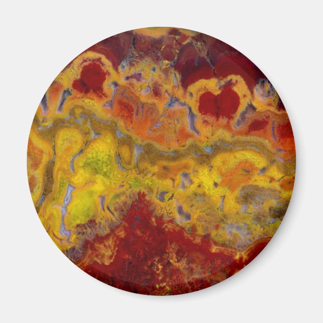 Aimant Rouge et jaune Crayloa Jasper (Devant)