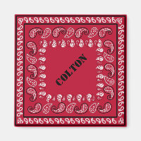 Rouge et noir Occident Paisley Bandana Personnalis