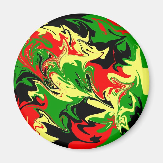 Aimant Rouges, Jaunes, Noires et Vertes (Devant)