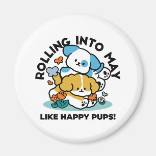 Aimant Rouler En Mai Comme De Joyeux Pups - Mignonne Chie