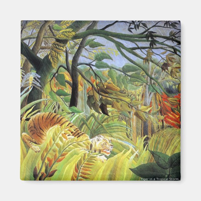 Aimant Rousseau : Tigre dans une tempête tropicale (Devant)