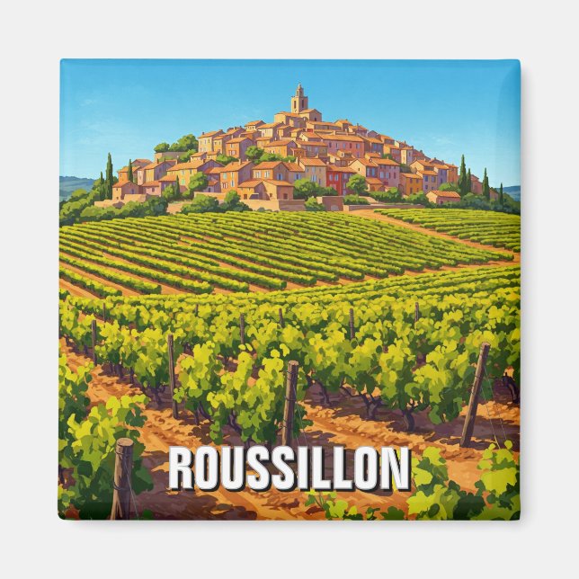 Aimant Roussillon France Travel (Devant)