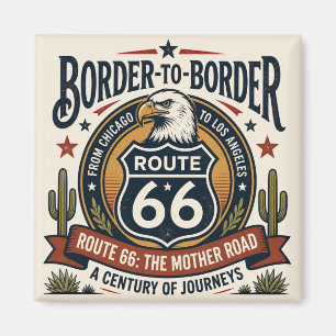 Aimant Route 66 Chicago Los Angeles American Eagle