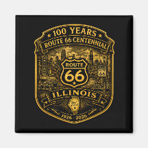 Route 66 Or Illinois Centenaire 100 Ans