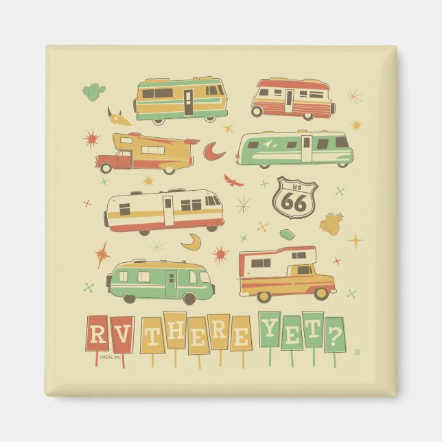 Aimant Route 66 RV Encore Là (Devant)