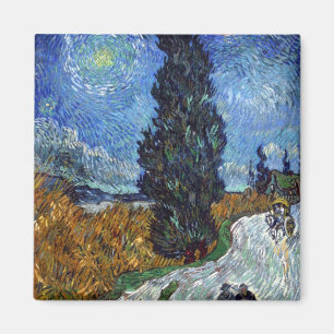 Aimant Route de campagne en Provence par nuit par Van
