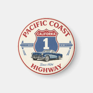 Aimant route de la côte pacifique voiture classique calif