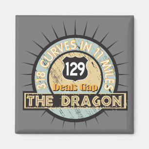 Aimant Route de la moto Le dragon dans les affaires écart