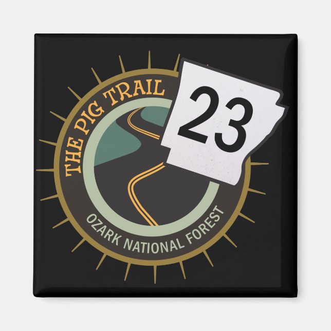 Aimant Route de moto Pig Trail 23 Arkansas (Devant)