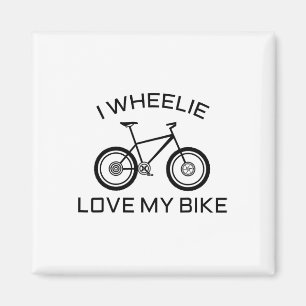Aimant Route drôle, T Shirt de VTT J'adore la roue
