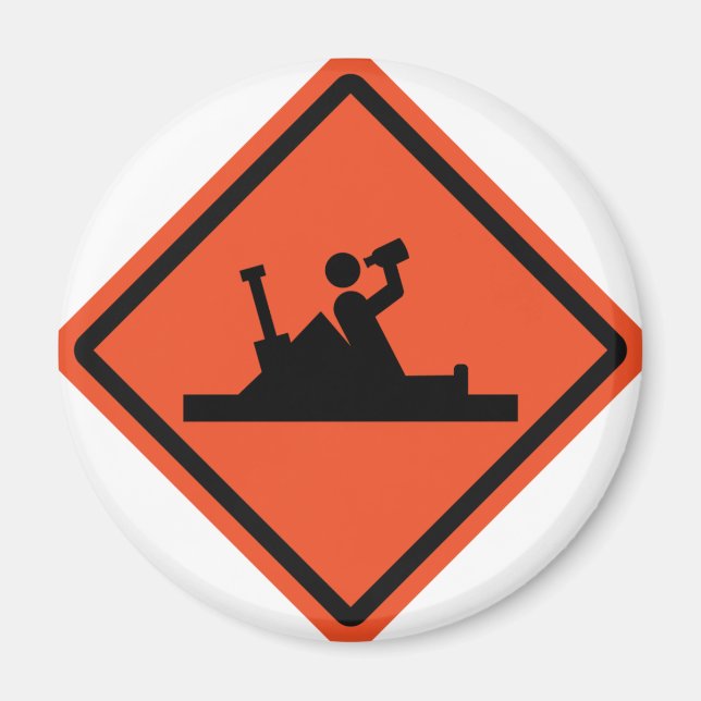Aimant route en avance bière drôle (Devant)