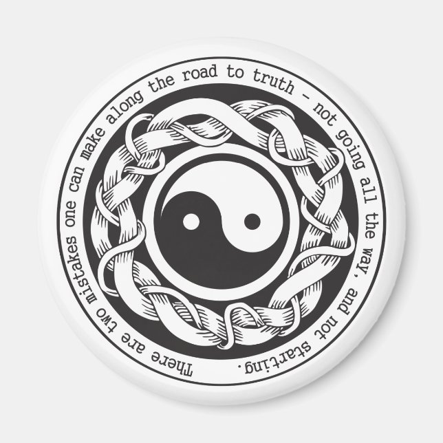 Aimant Route vers la vérité Yin Yang (Devant)