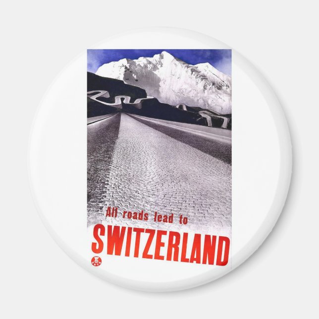 Aimant Routes vintages de la Suisse (Devant)