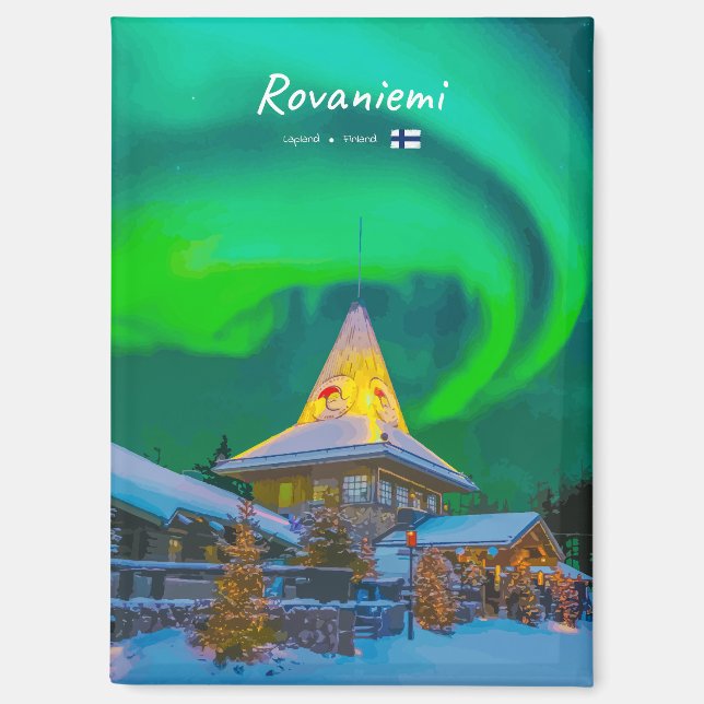 Aimant Rovaniemi, Finlande - Magic Aurora Flat (Recto)