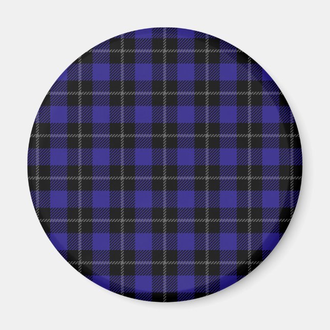Aimant Royal Blue Black Plaid (Devant)
