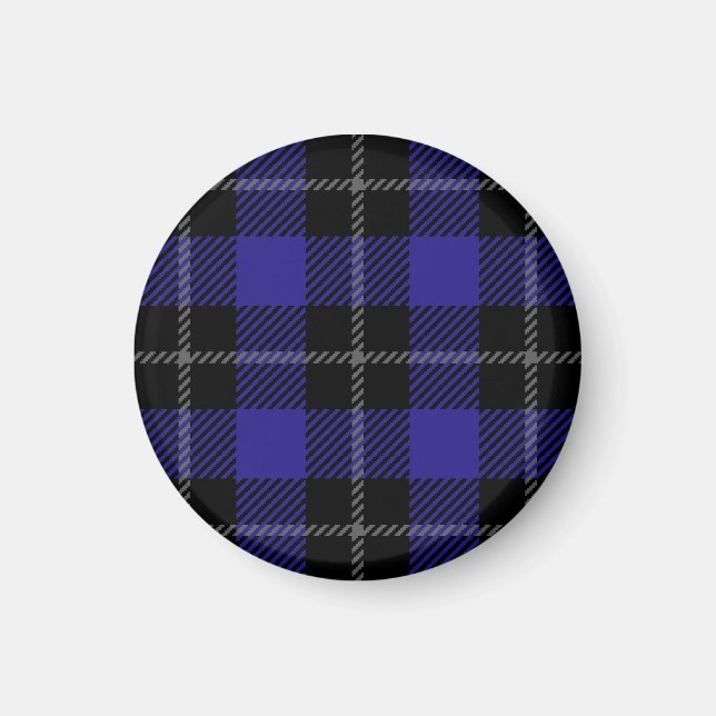 Aimant Royal Blue Black Plaid (Devant)