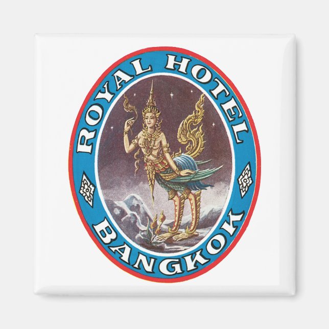 Aimant Royal Hotel, Bangkok Étiquette de bagages (Devant)