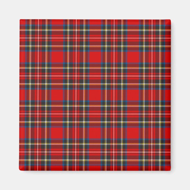 Aimant Royal Stewart Tartan Plaid Scottish Motif (Devant)