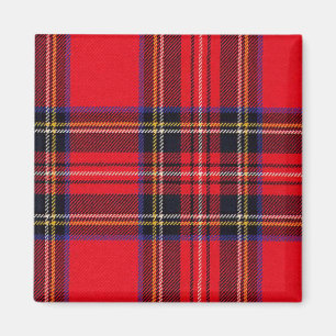 Aimant Royal Stewart tartan red black plaid