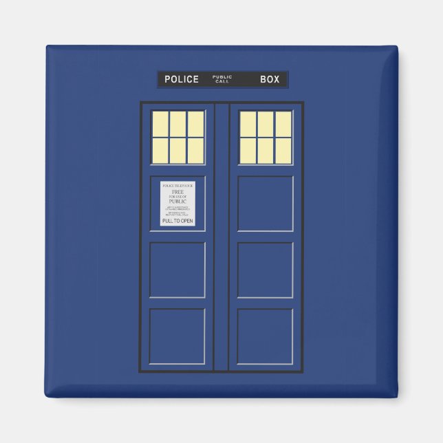 Aimant Royaume-Uni - Blue Police Public Call Box 1 (Devant)