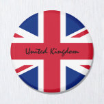 Aimant Royaume-Uni, British Flag - fans de voyages/sports<br><div class="desc">Royaume-Uni Fridge Magnet avec drapeau britannique "l'Union Jack" - amour mon pays,  voyage,  collection de vacances pour patriotes / fans de sports Royaume-Uni</div>