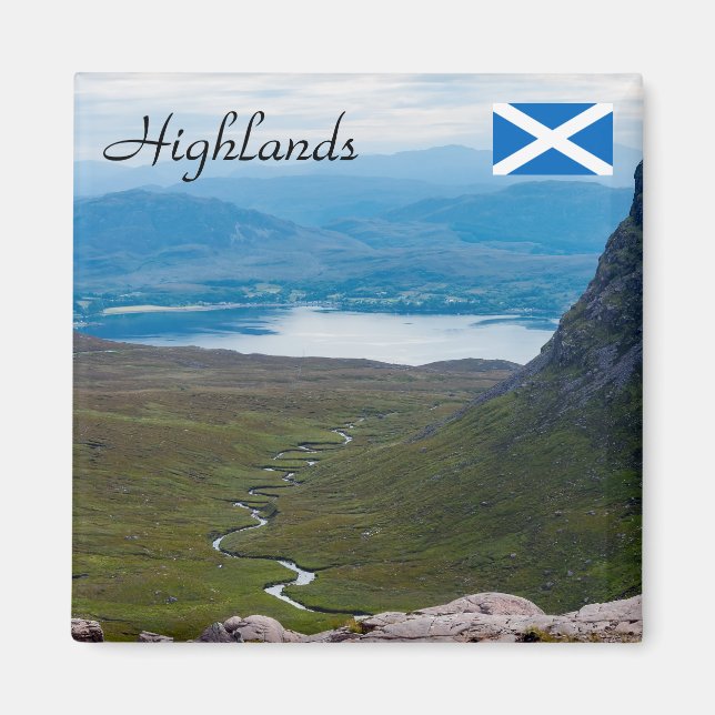 Aimant Royaume-Uni, Écosse - Paysage des Highlands écossa (Devant)