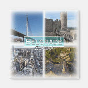 Aimant RS0004 Europe, Serbie, Belgrade, réfrigérateur