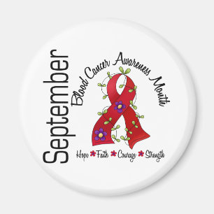 Aimant Ruban 1 de fleur de mois de conscience de Cancer