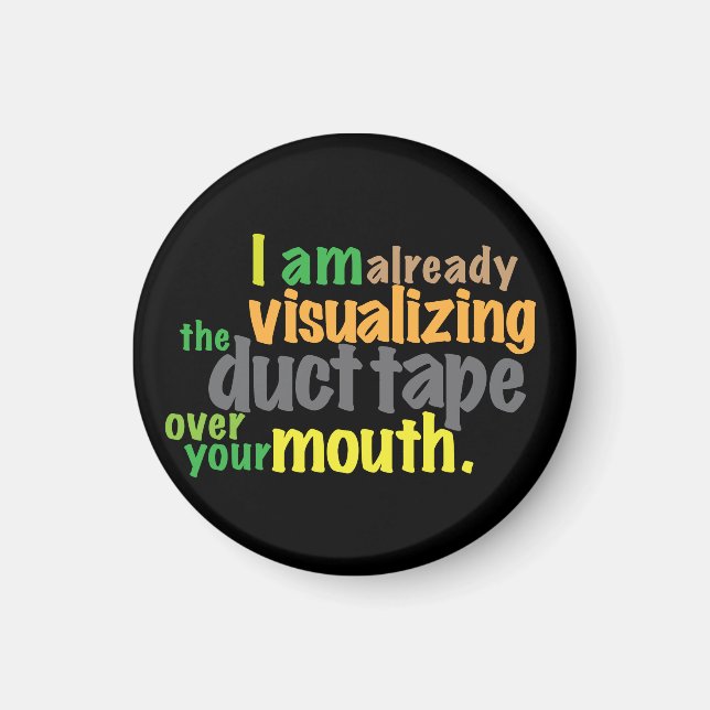 Aimant ruban adhésif sur la bouche (Devant)